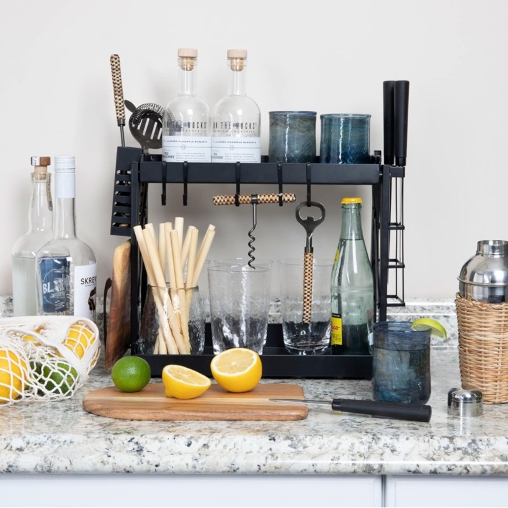 Modern Black Metal Dish Rack - Picture 3 of 4